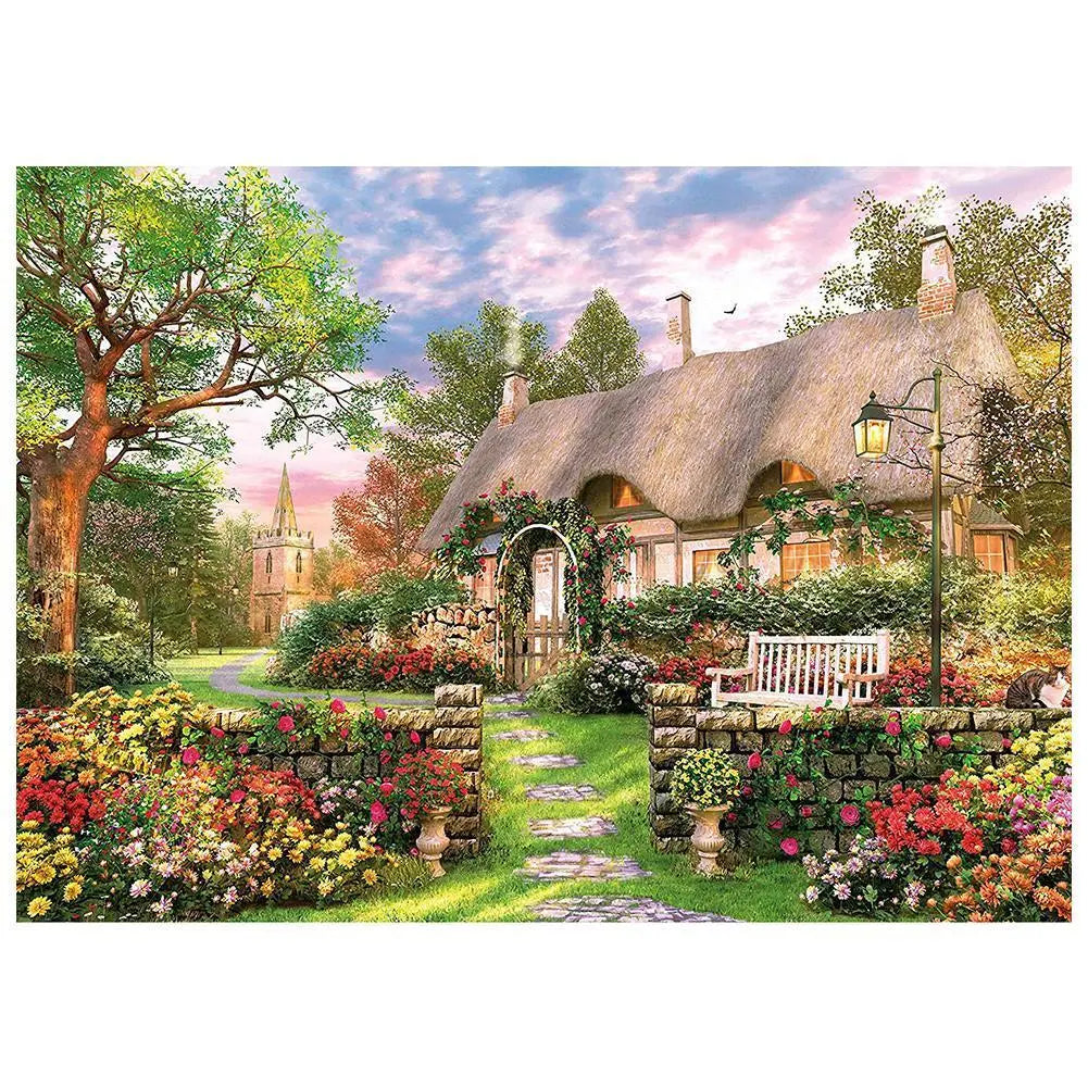 Landscape Puzzles | Paper Material | 1000 Pieces |Village Jigsaw Puzzle