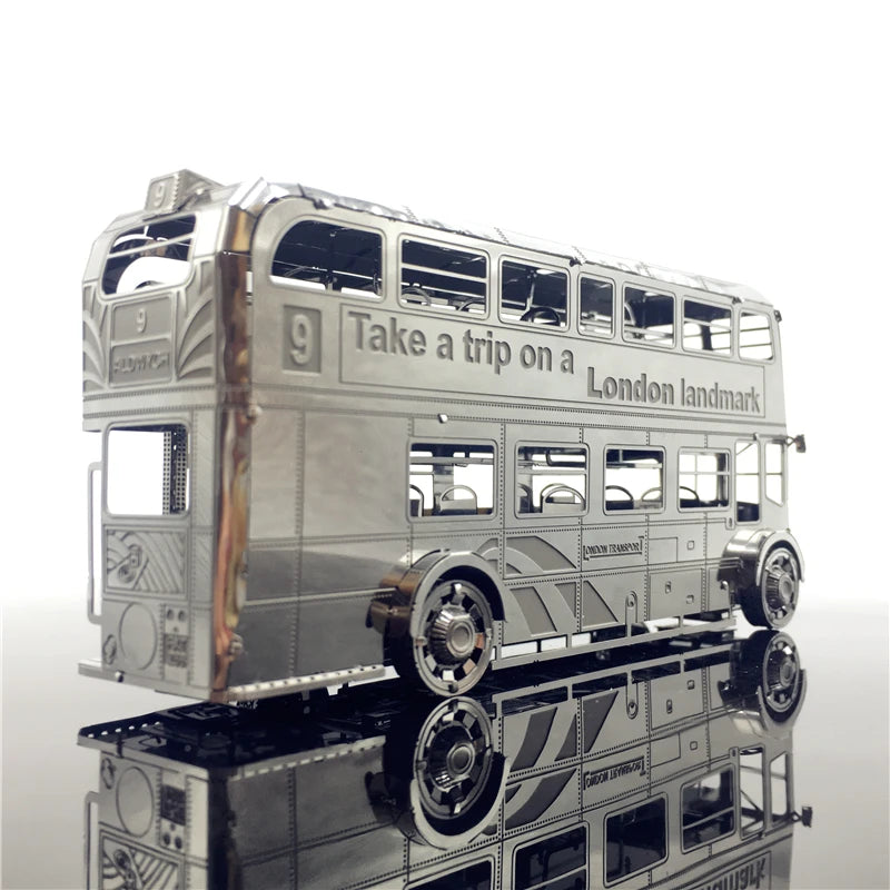 IRON STAR Stainless Sliver 3D Metal Puzzle | London Bus Model