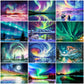 Evershine 5D DIY Diamond Painting | Aurora Full Square Diamond Landscape Kit | Home Decor Crafts