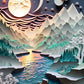 EverShine 5D DIY Diamond Painting Mountain Moon | New Arrivals Mosaic Landscape Full Craft Kit