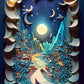 EverShine 5D DIY Diamond Painting Mountain Moon | New Arrivals Mosaic Landscape Full Craft Kit