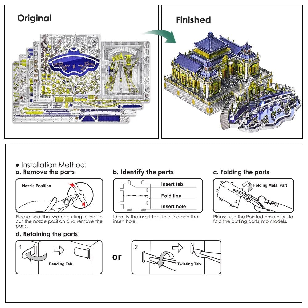 Summer Palace Model Building | 3D Metal Puzzle Jigsaw DIY