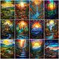 EverShine Diamond Painting Tree Mountain Full Drill Craft Kit |Scenery Nature Diamond Mosaic Stained Glass | Wall Art