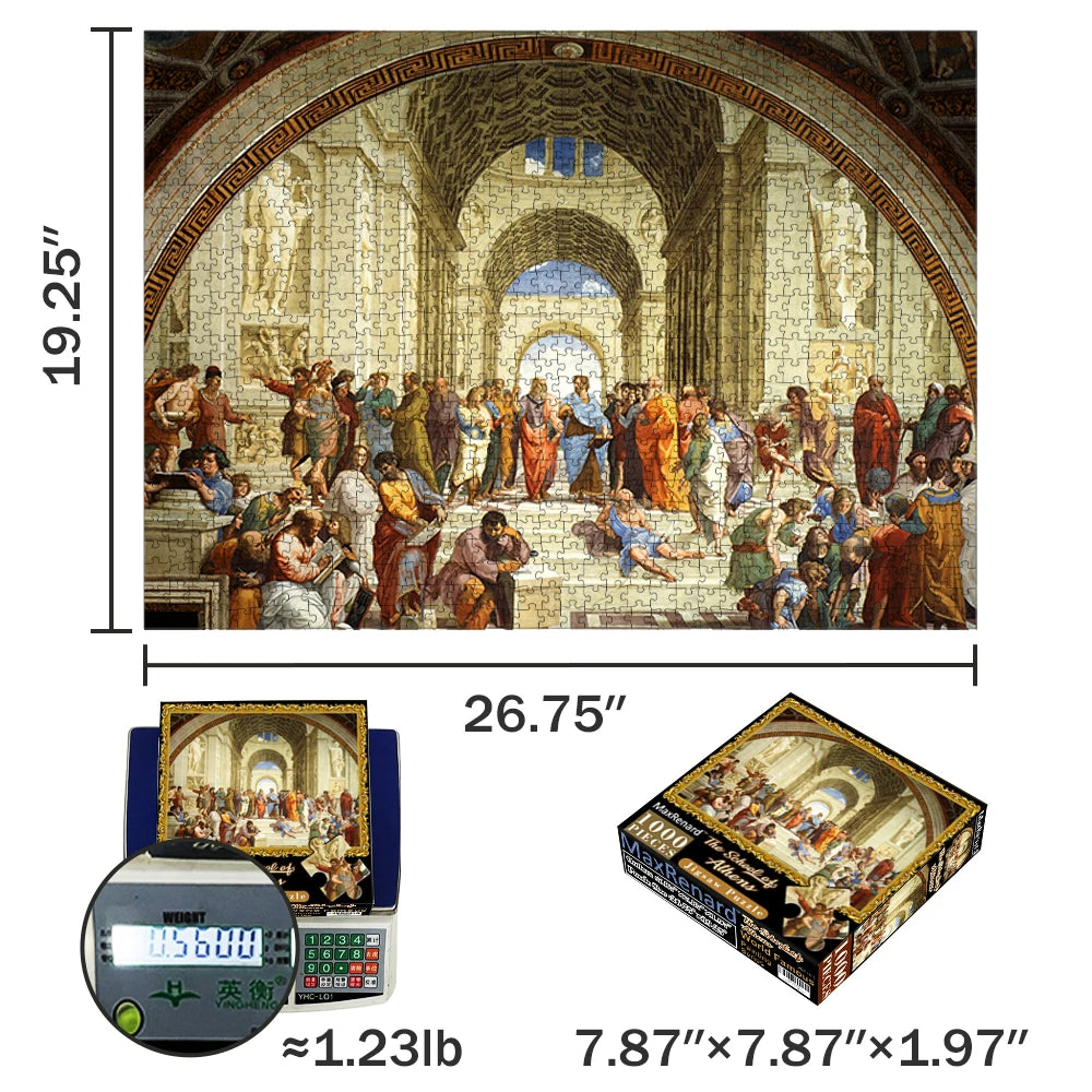 MaxRenard Jigsaw Puzzle | 1000-Piece School of Athens Board