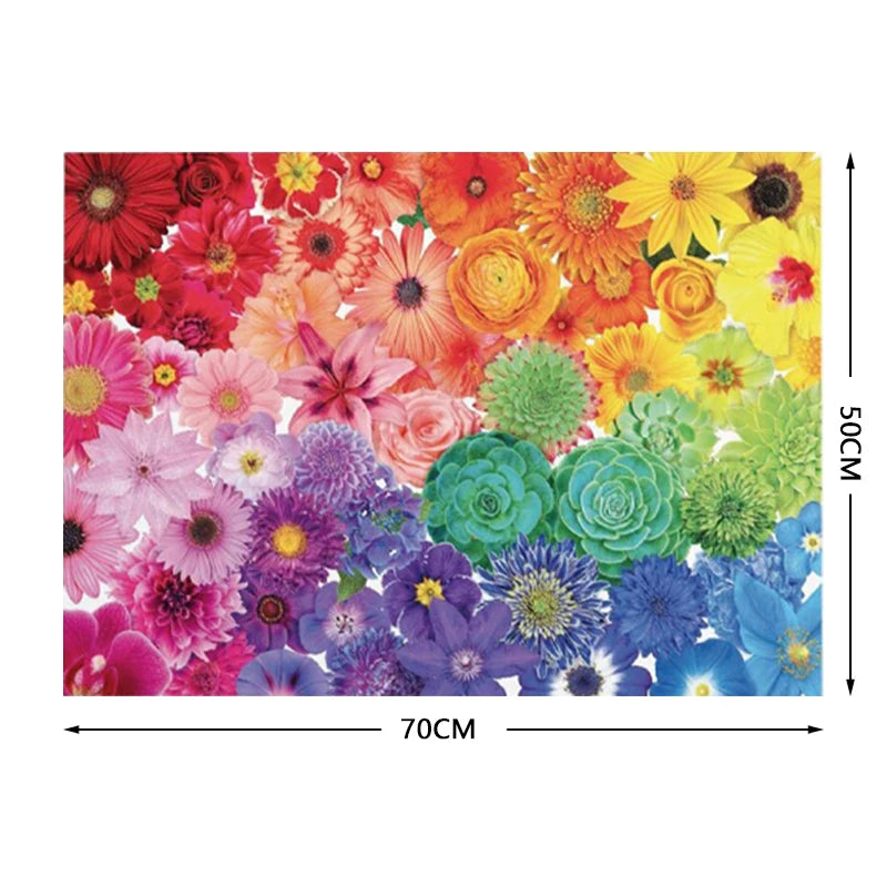 70*50cm Adult Puzzle 1000 Pieces Jigsaw Puzzles | The Bloom Flowers Famous Painting Series Learning | Educational Toy