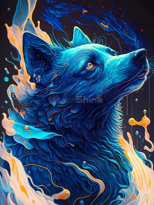 EverShine DIY Hobby Diamond Painting | Wolf Animal Full Square Drill | Dog Complete Kit Mosaic | Leopard Modern Home Decor