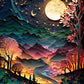 EverShine 5D DIY Diamond Painting Mountain Moon | New Arrivals Mosaic Landscape Full Craft Kit