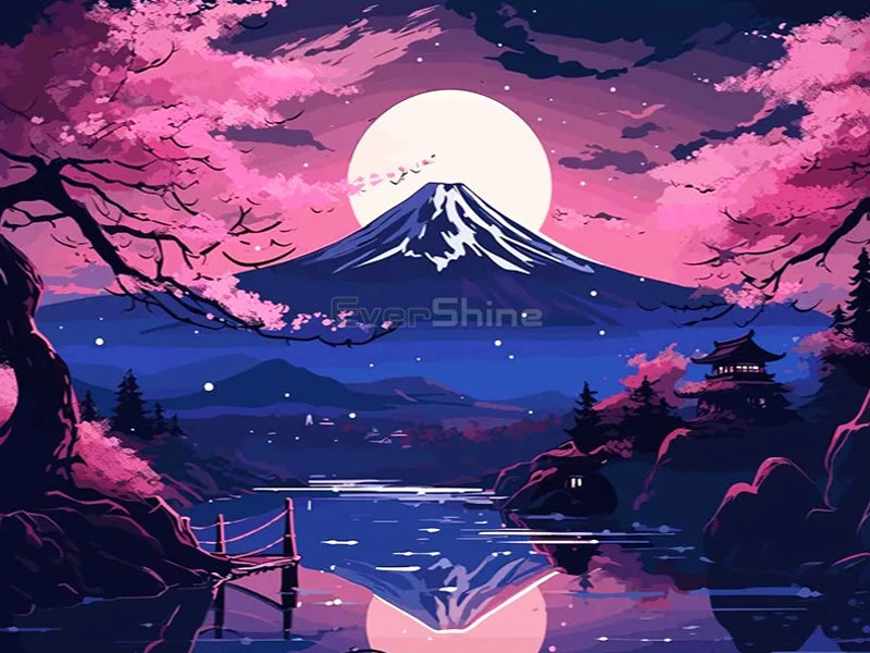 EverShine Mountain Diamond Painting Scenery | New Arrival Mosaic Tree Picture Fantasy