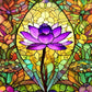 EverShine 5D Diamond Painting Rose Lotus Stained Glass | Flower Diamond Painting Art