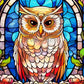 EverShine Stained Glass Art Diamond Painting Owl | DIY Hobby Painting Animal New Collection 2024 Mosaic | Wall Decor