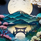 EverShine 5D DIY Diamond Painting Mountain Moon | New Arrivals Mosaic Landscape Full Craft Kit