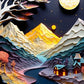 EverShine 5D DIY Diamond Painting Mountain Moon | New Arrivals Mosaic Landscape Full Craft Kit