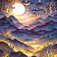 EverShine 5D DIY Diamond Painting Mountain Moon | New Arrivals Mosaic Landscape Full Craft Kit