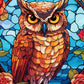 EverShine Stained Glass Art Diamond Painting Owl | DIY Hobby Painting Animal New Collection 2024 Mosaic | Wall Decor