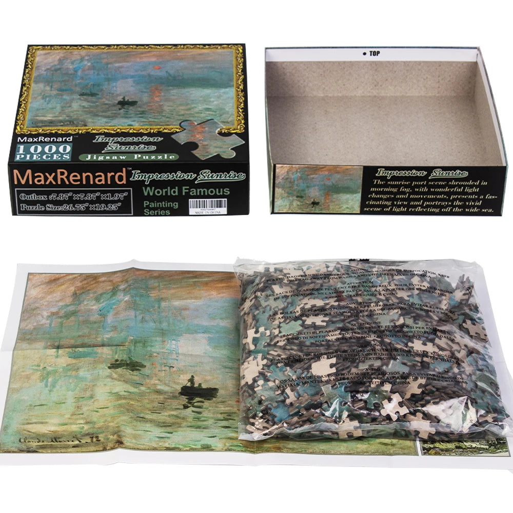 MaxRenard Jigsaw Puzzle | 1000-Pieces Monet Sunrise