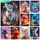 5D DIY Cartoon Colorful Dinosaur Diamond Painting | Animal Baby Dragon Kit |Home Decor Handmade Diamond Painting Art