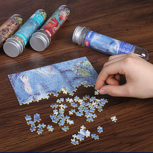 150 Piece Mini Jigsaw Puzzle | Test Tube Puzzle Oil Painting | Educational Game