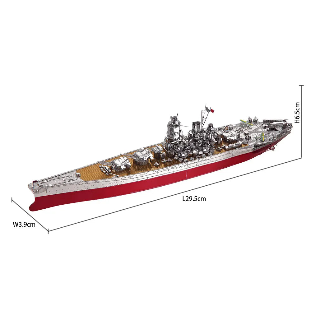 Piececool 3D Metal Puzzle | Battleship Yamato Model Ship