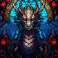 EverShine Stained Glass Art Diamond Painting Dragon | Full Square Drill Mosaic Animal | Wall Decor