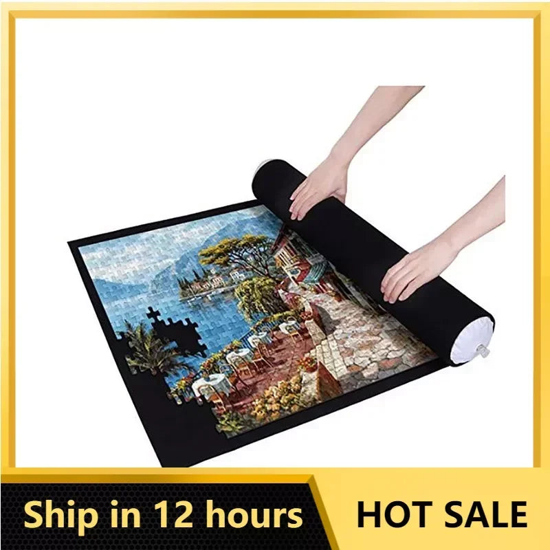 Jigsaw Puzzles Mat Roll | Felt Mat Playmat Puzzles Blanket | 1000pcs 1500Pcs Puzzle Accessories New Portable Travel Storage Bag