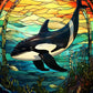 EverShine Full Square Drill Diamond Mosaic Sea Animal | Diamond Painting Stained Glass Art |Embroidery Dolphin Wall Decor