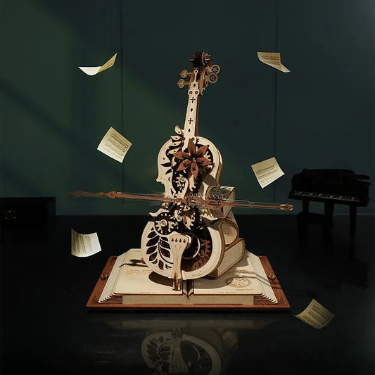 Robotime ROKR 3D Wooden Puzzle | Cello Music Box