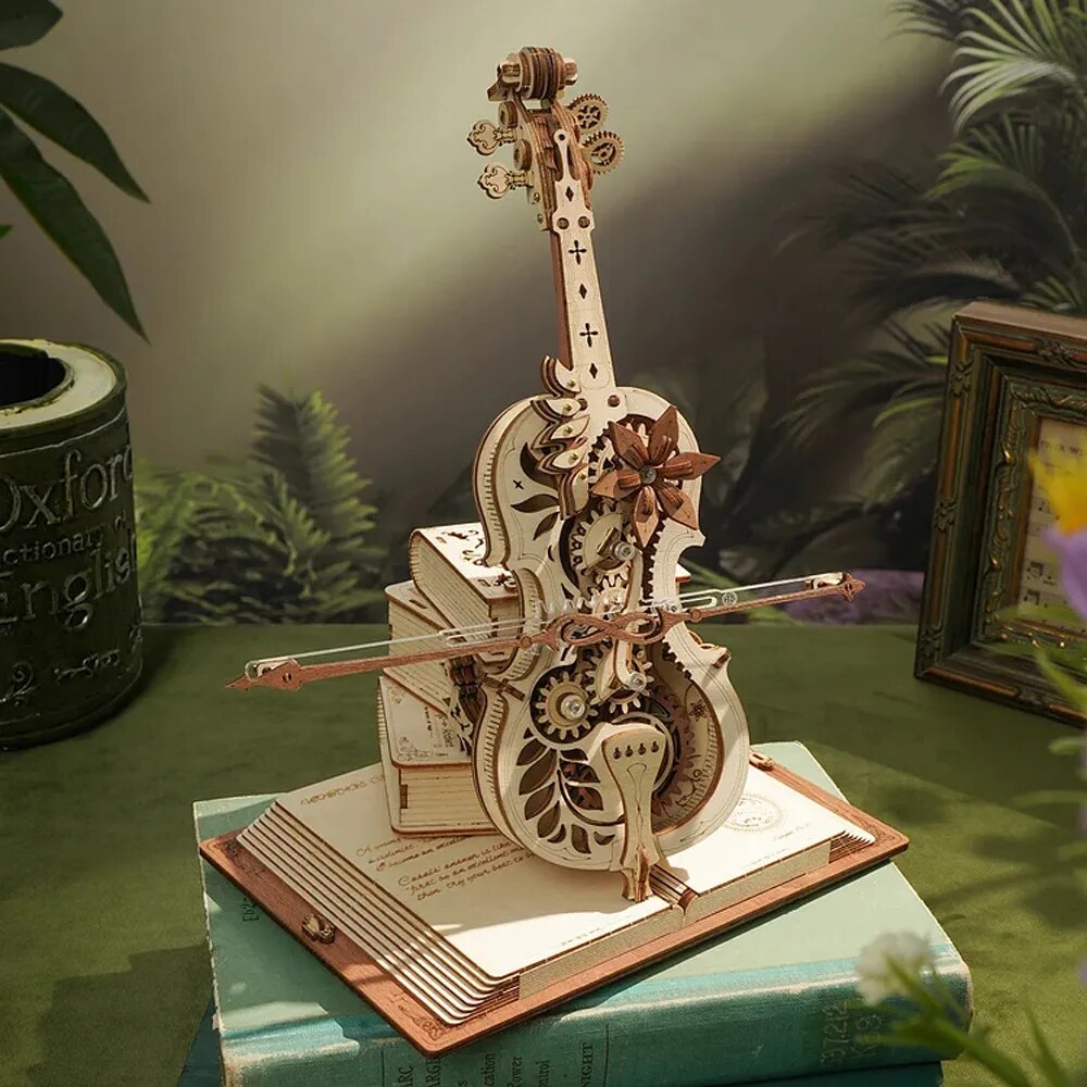 Robotime ROKR 3D Wooden Puzzle | Cello Music Box