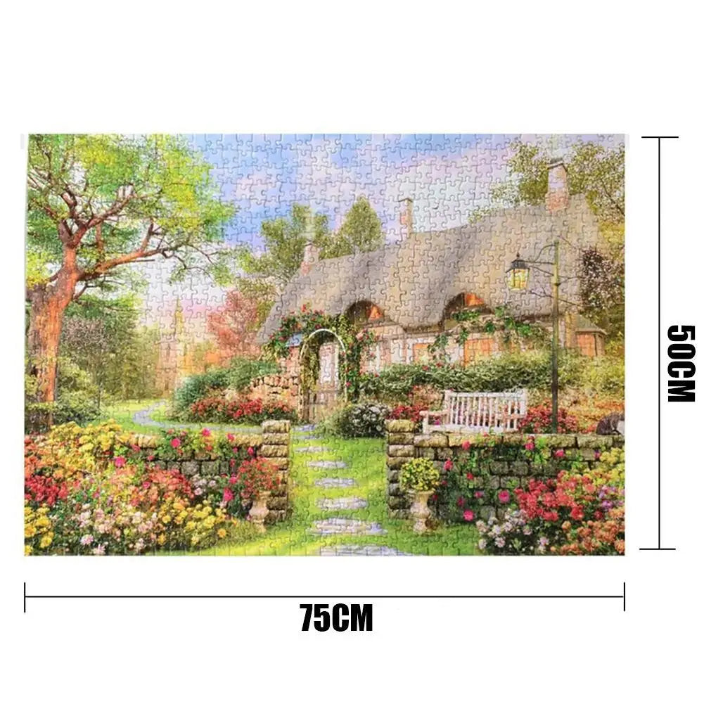 Landscape Puzzles | Paper Material | 1000 Pieces |Village Jigsaw Puzzle