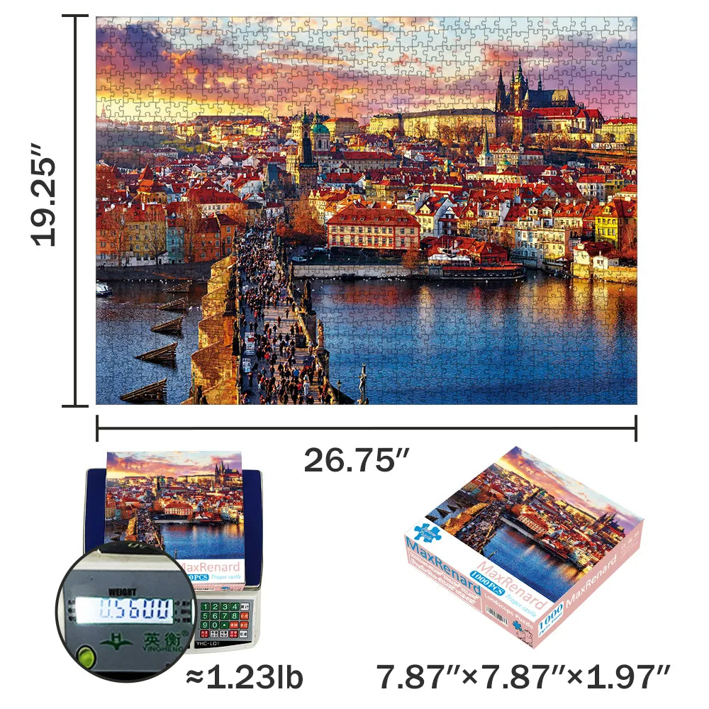 MaxRenard Jigsaw Puzzle | 1000-Piece Czech Prague Castle