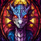 EverShine Stained Glass Art Diamond Painting Dragon | Full Square Drill Mosaic Animal | Wall Decor