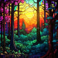 EverShine Diamond Painting Tree Mountain Full Drill Craft Kit |Scenery Nature Diamond Mosaic Stained Glass | Wall Art