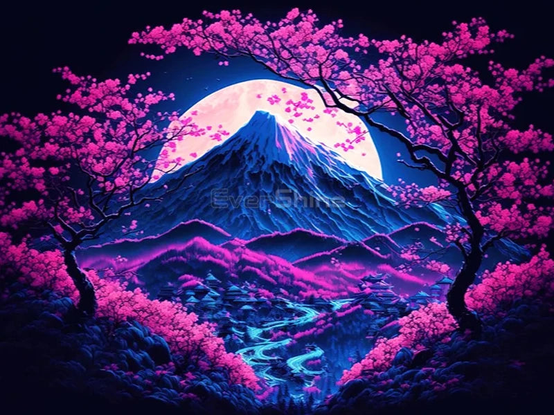 EverShine Mountain Diamond Painting Scenery | New Arrival Mosaic Tree Picture Fantasy