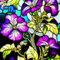 EverShine 5D Diamond Painting Rose Lotus Stained Glass | Flower Diamond Painting Art