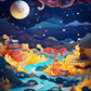 EverShine 5D DIY Diamond Painting Mountain Moon | New Arrivals Mosaic Landscape Full Craft Kit