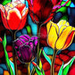 EverShine 5D Diamond Painting Rose Lotus Stained Glass | Flower Diamond Painting Art