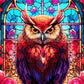 EverShine Stained Glass Art Diamond Painting Owl | DIY Hobby Painting Animal New Collection 2024 Mosaic | Wall Decor