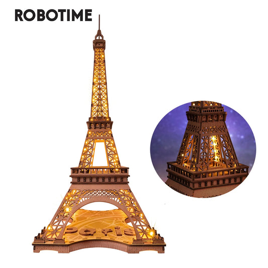 3D Wooden Puzzle Night of the Eiffel Tower | 1:638 Building Model