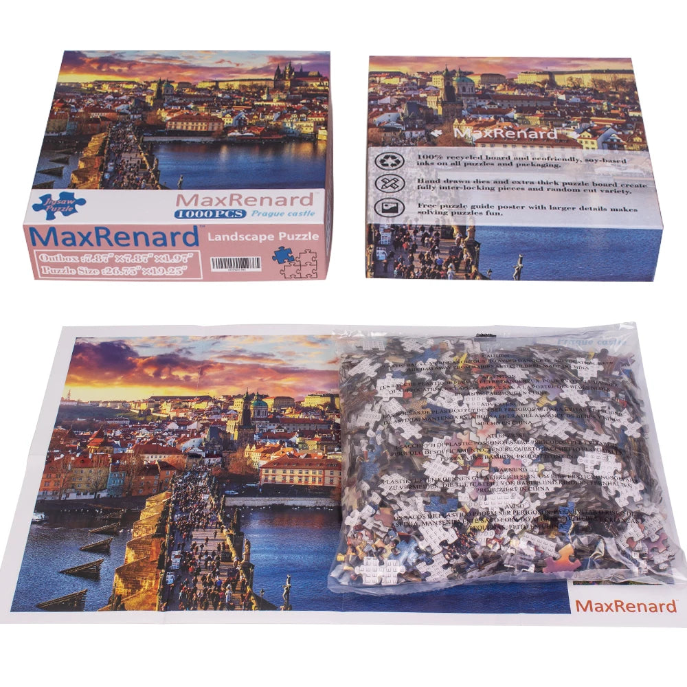 MaxRenard Jigsaw Puzzle | 1000-Piece Czech Prague Castle