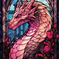 EverShine Stained Glass Art Diamond Painting Dragon | Full Square Drill Mosaic Animal | Wall Decor