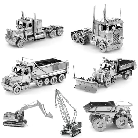 3D Metal Puzzle | Wheel Loader | Crane Truck Model