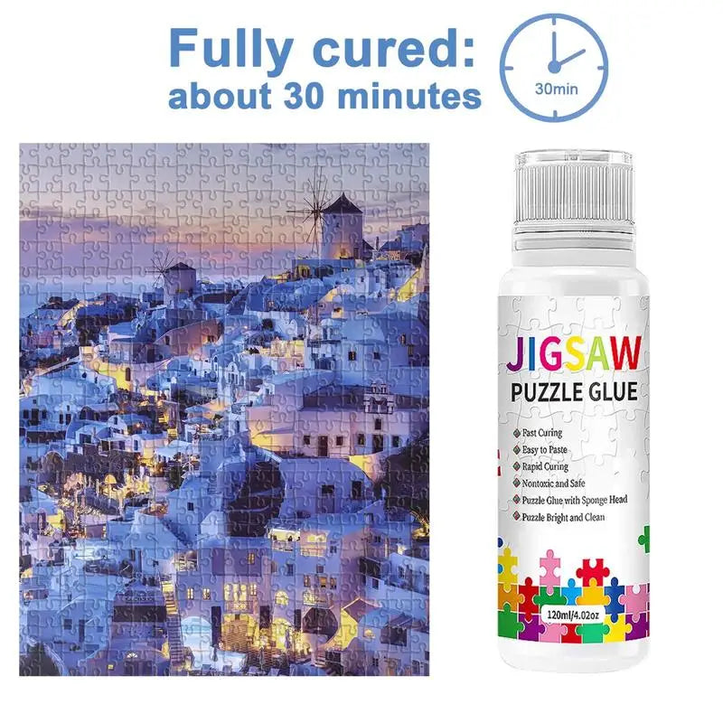 120ML Jigsaw Puzzle Glue | Diamond Painting Sealer | 5D Art Glue Shine Effect