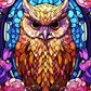 EverShine Stained Glass Art Diamond Painting Owl | DIY Hobby Painting Animal New Collection 2024 Mosaic | Wall Decor