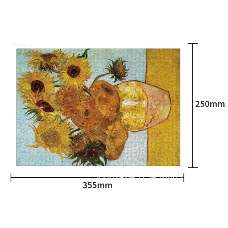 MaxRenard Jigsaw Puzzles 100 Pieces | 25*35.5cm Van Gogh The Sunflowers