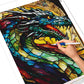 EverShine Stained Glass Art Diamond Painting Dragon | Full Square Drill Mosaic Animal | Wall Decor