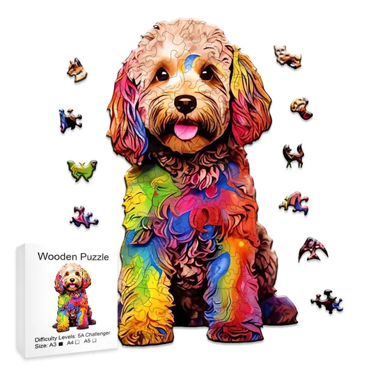 Jigsaw Animal Puzzles | Dog Puzzle for Stress Relief | Interactive Wooden Toy