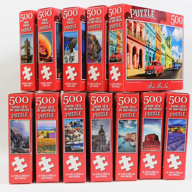 500 Pieces Jigsaw Puzzle | Landscape Patterns Educational Games