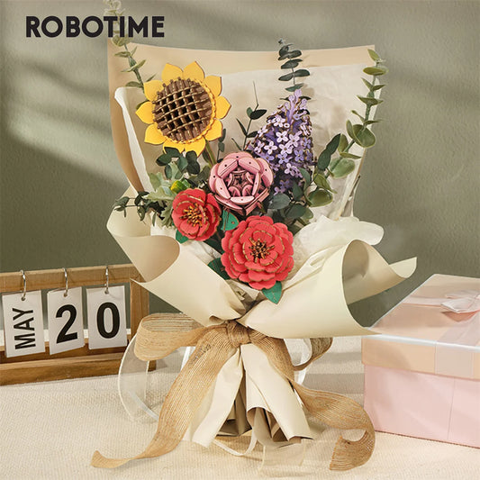 3D Wooden Flower Bouquet Puzzle | Wooden Puzzle for Adults