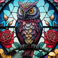 EverShine Stained Glass Art Diamond Painting Owl | DIY Hobby Painting Animal New Collection 2024 Mosaic | Wall Decor