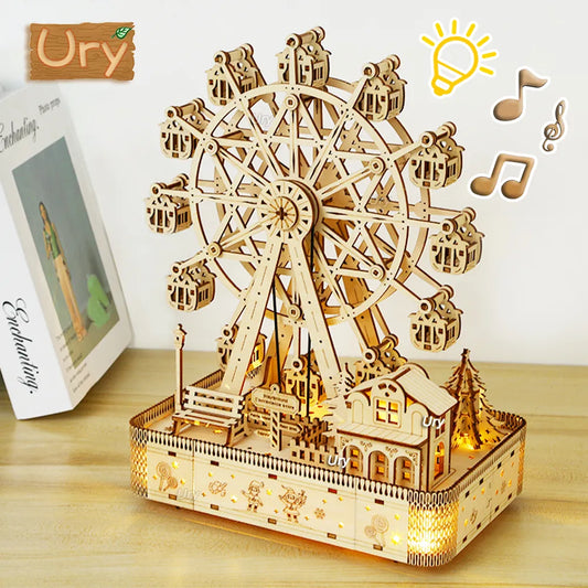 3D Wooden Puzzles | LED Rotatable Ferris Wheel | Music Box