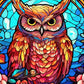 EverShine Stained Glass Art Diamond Painting Owl | DIY Hobby Painting Animal New Collection 2024 Mosaic | Wall Decor